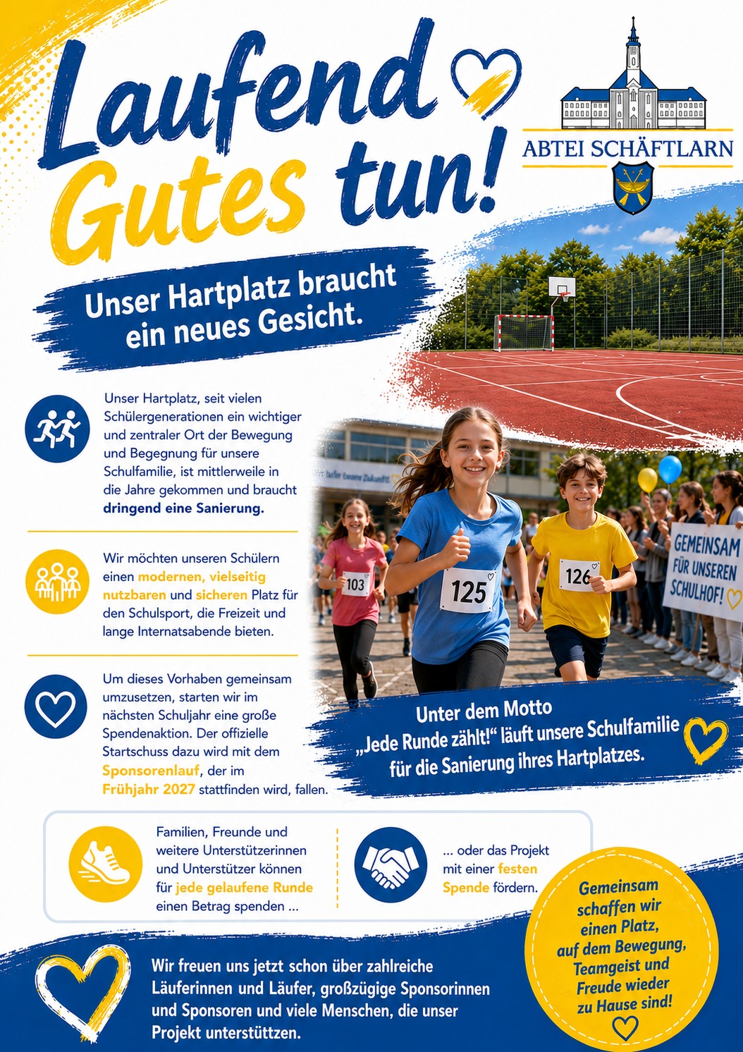 Mehr über den Artikel erfahren Spendenlauf Ankündigung – Laufend Gutes tun!  